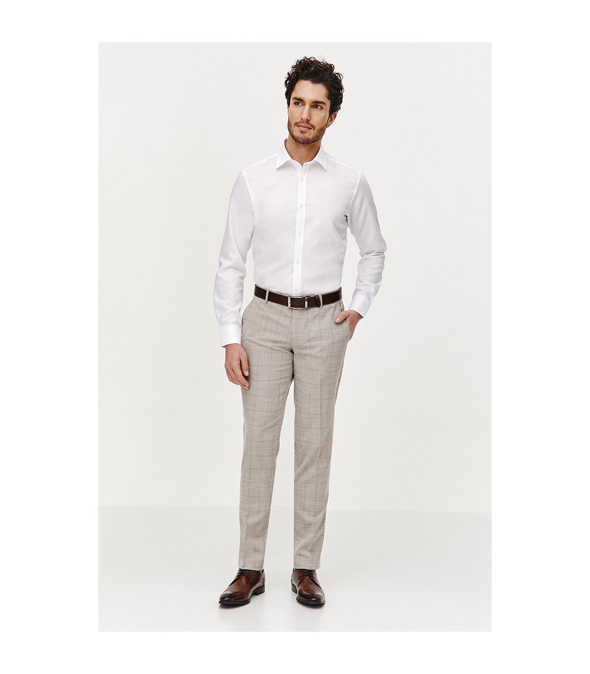 BEŻOWE SPODNIE MĘSKIE