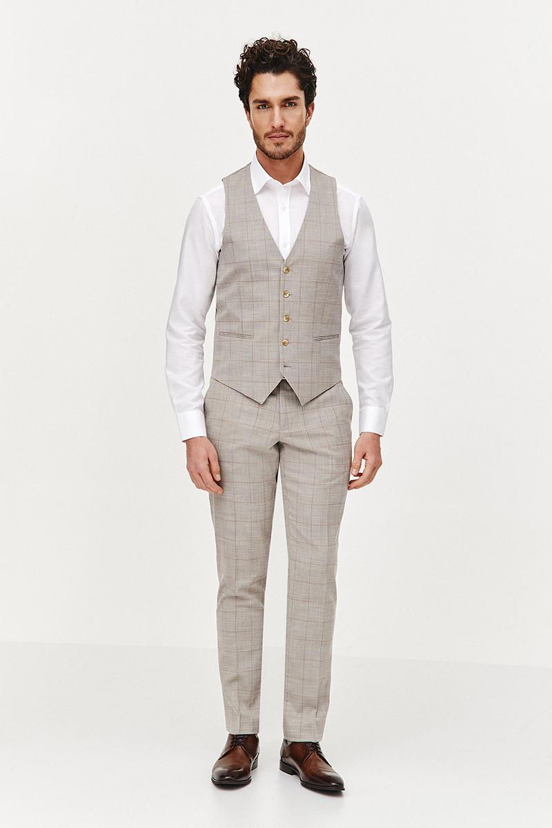 BEŻOWA KAMIZELKA MĘSKA