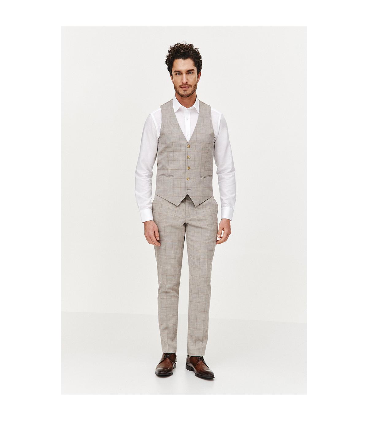 BEŻOWA KAMIZELKA MĘSKA