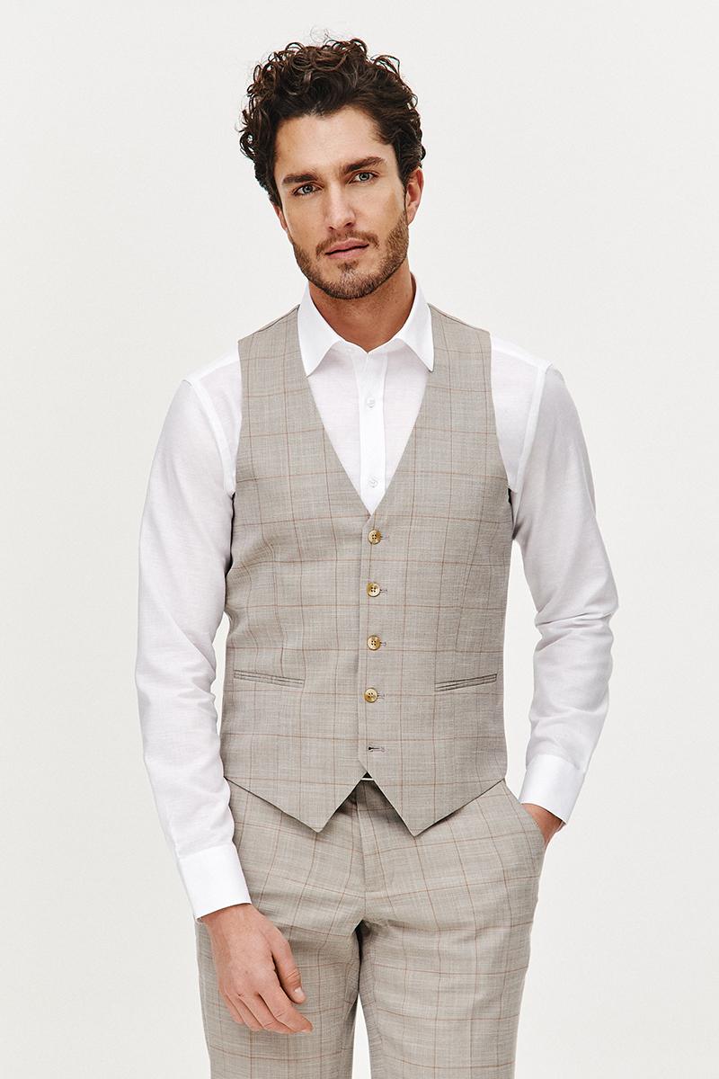 BEŻOWA KAMIZELKA MĘSKA