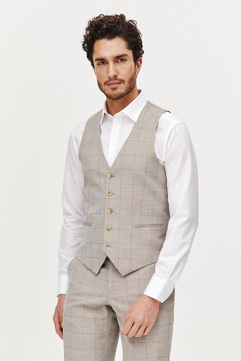 BEŻOWA KAMIZELKA MĘSKA