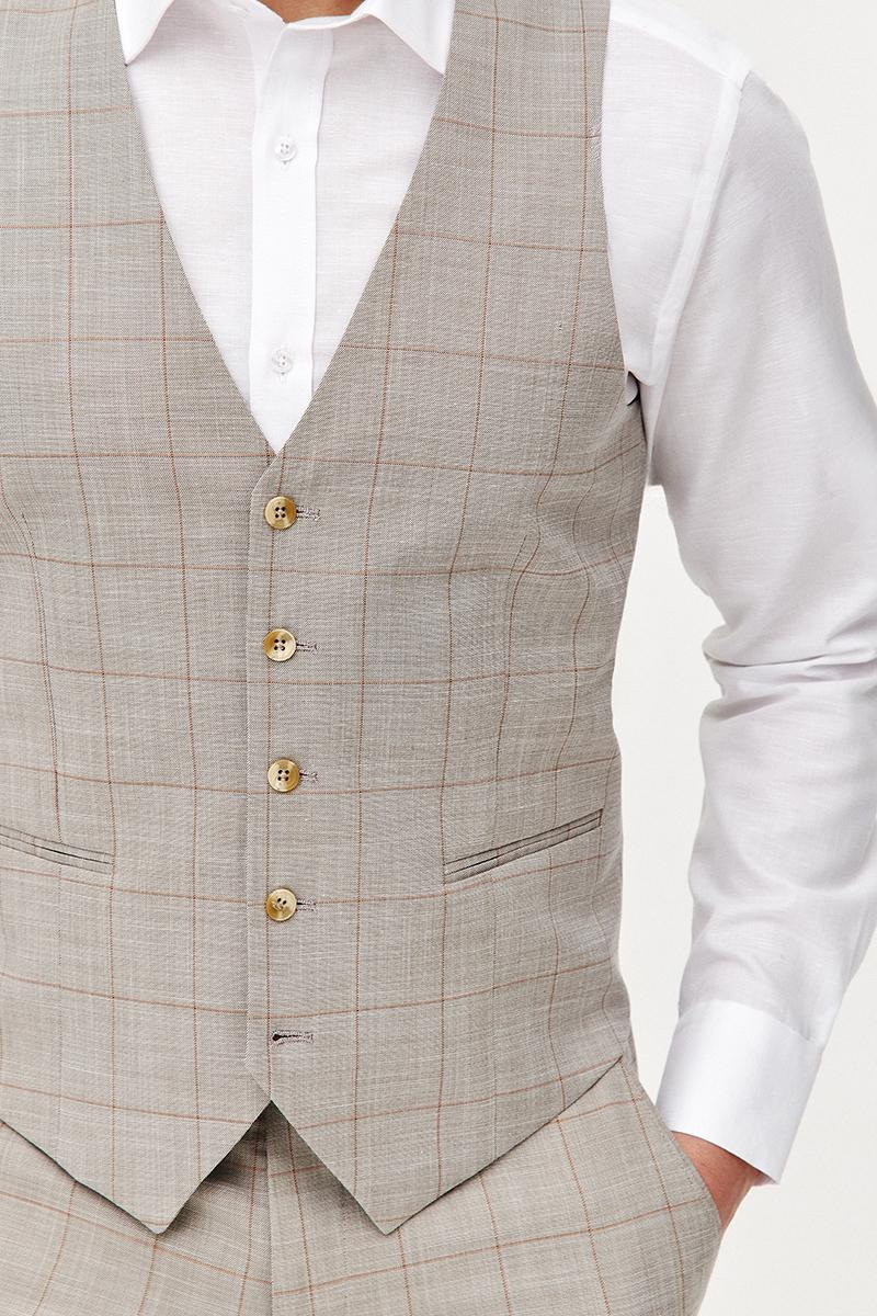 BEŻOWA KAMIZELKA MĘSKA