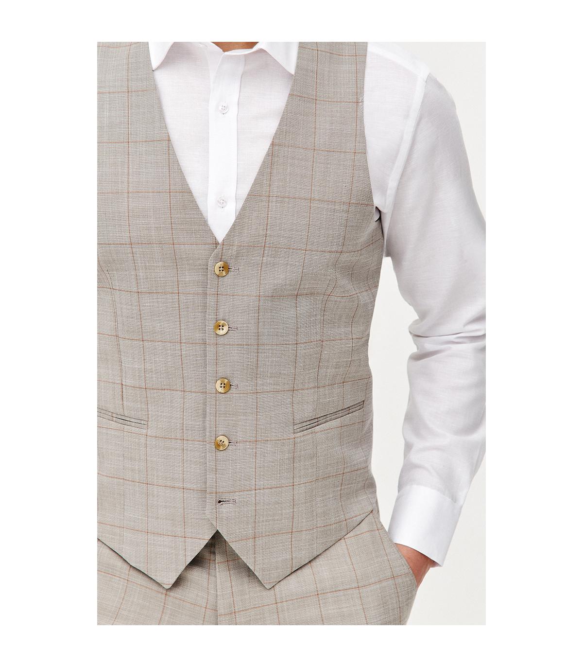 BEŻOWA KAMIZELKA MĘSKA