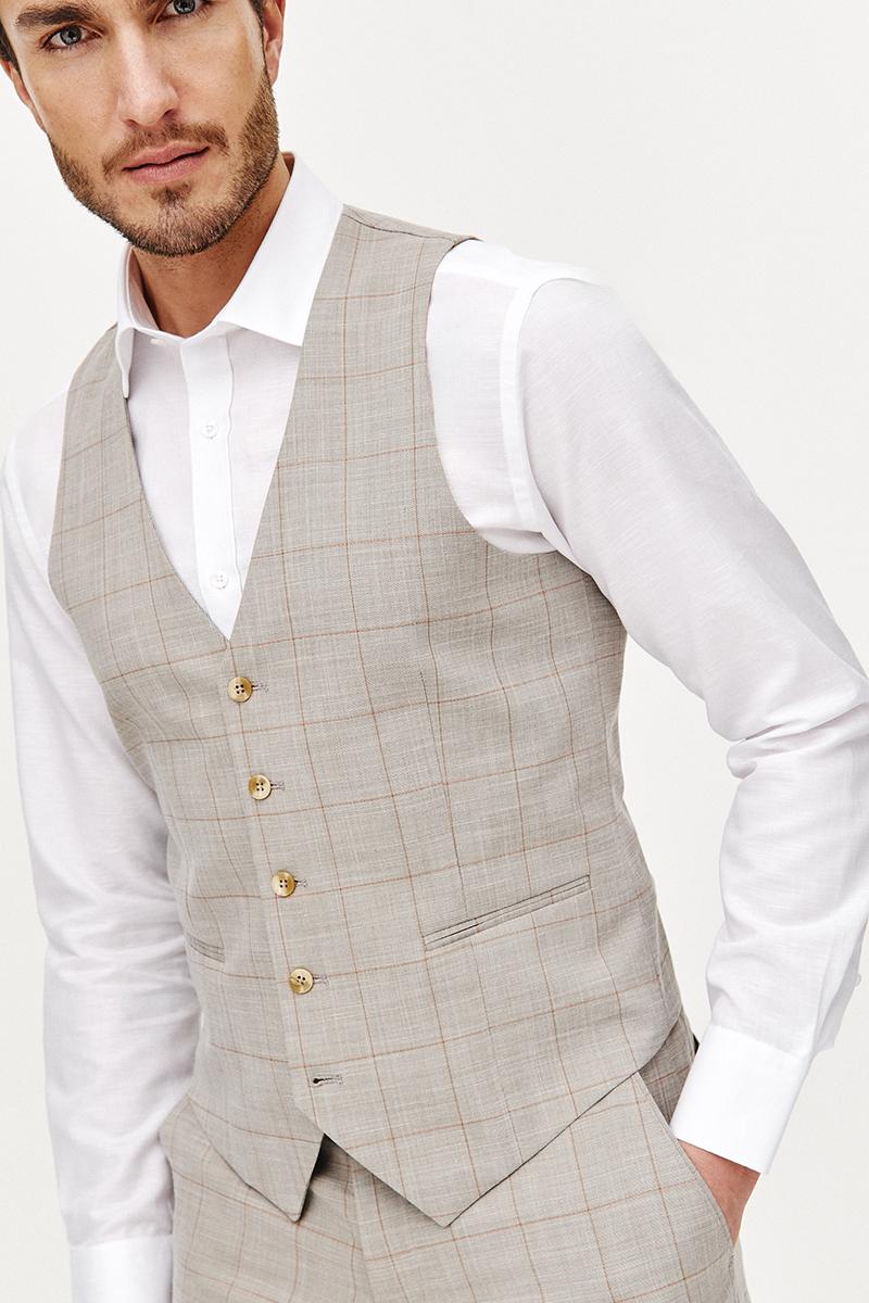 BEŻOWA KAMIZELKA MĘSKA