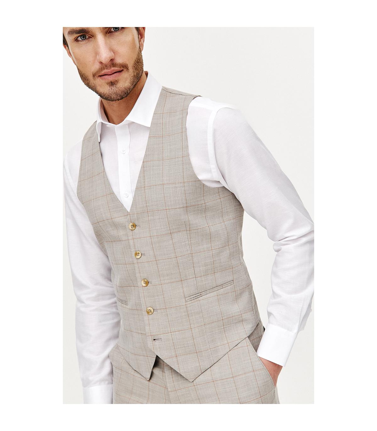 BEŻOWA KAMIZELKA MĘSKA