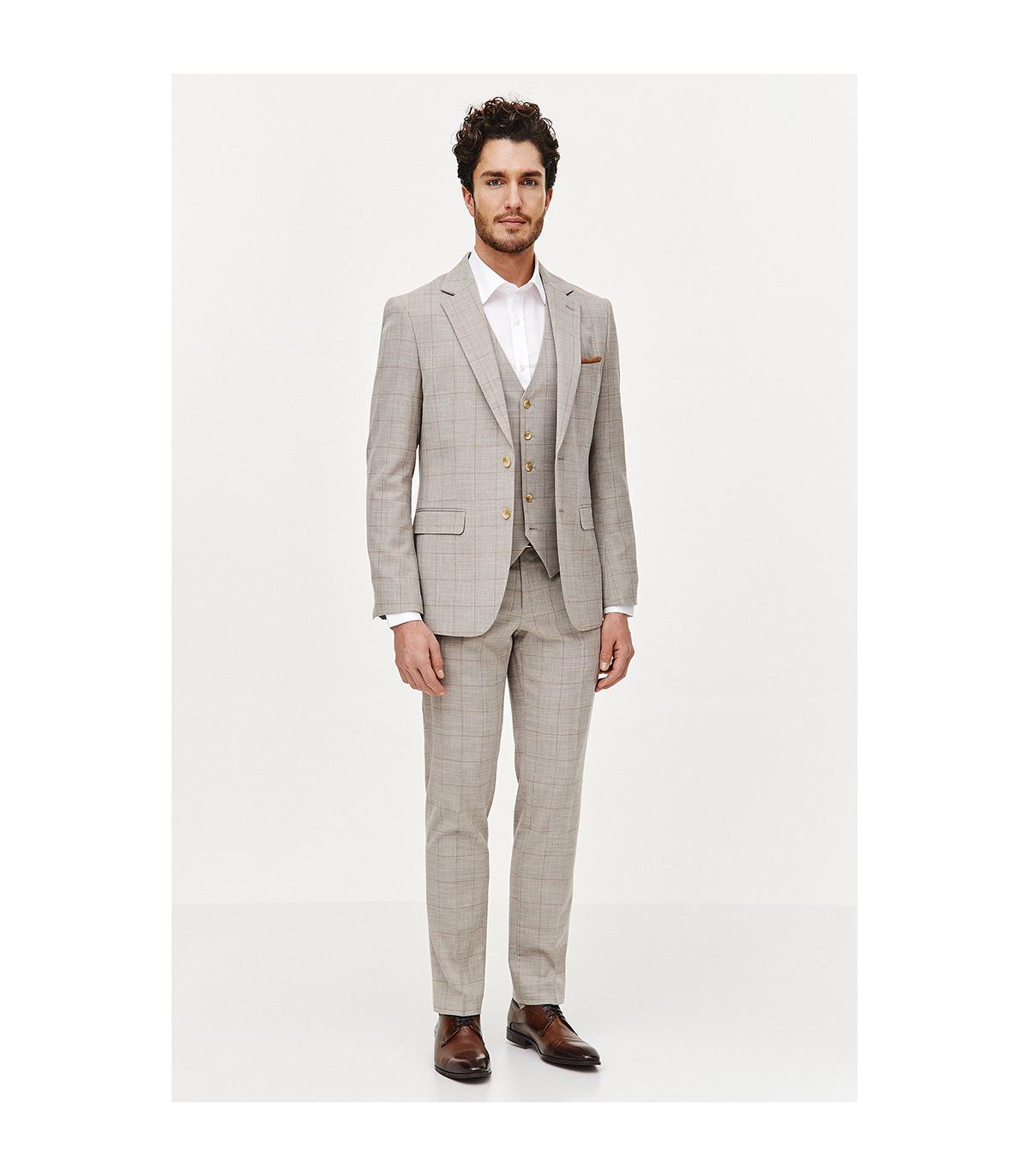 BEŻOWA KAMIZELKA MĘSKA