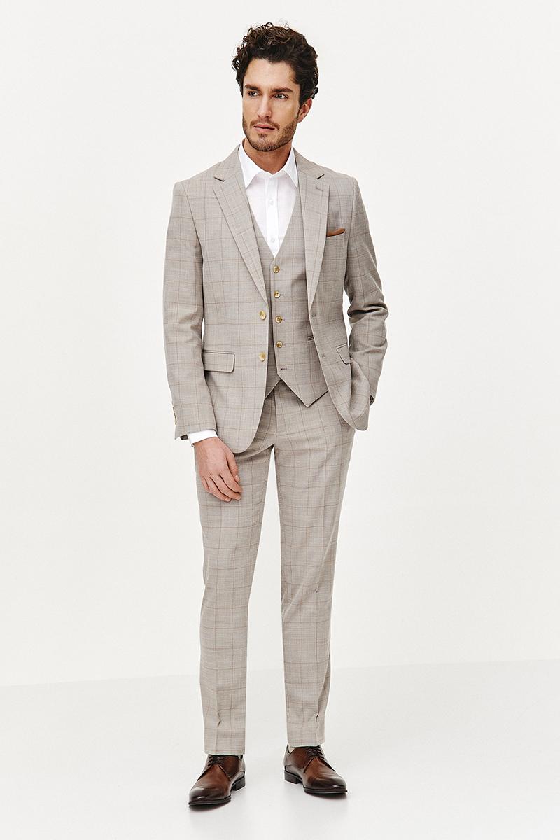 BEŻOWA KAMIZELKA MĘSKA