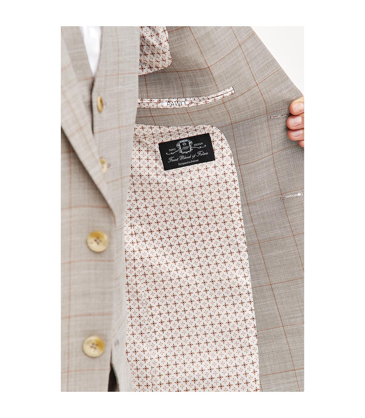 BEŻOWY GARNITUR MĘSKI