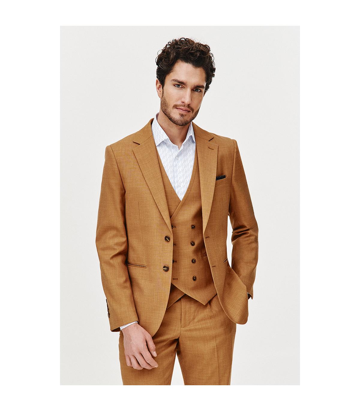 KAMELOWY GARNITUR MĘSKI