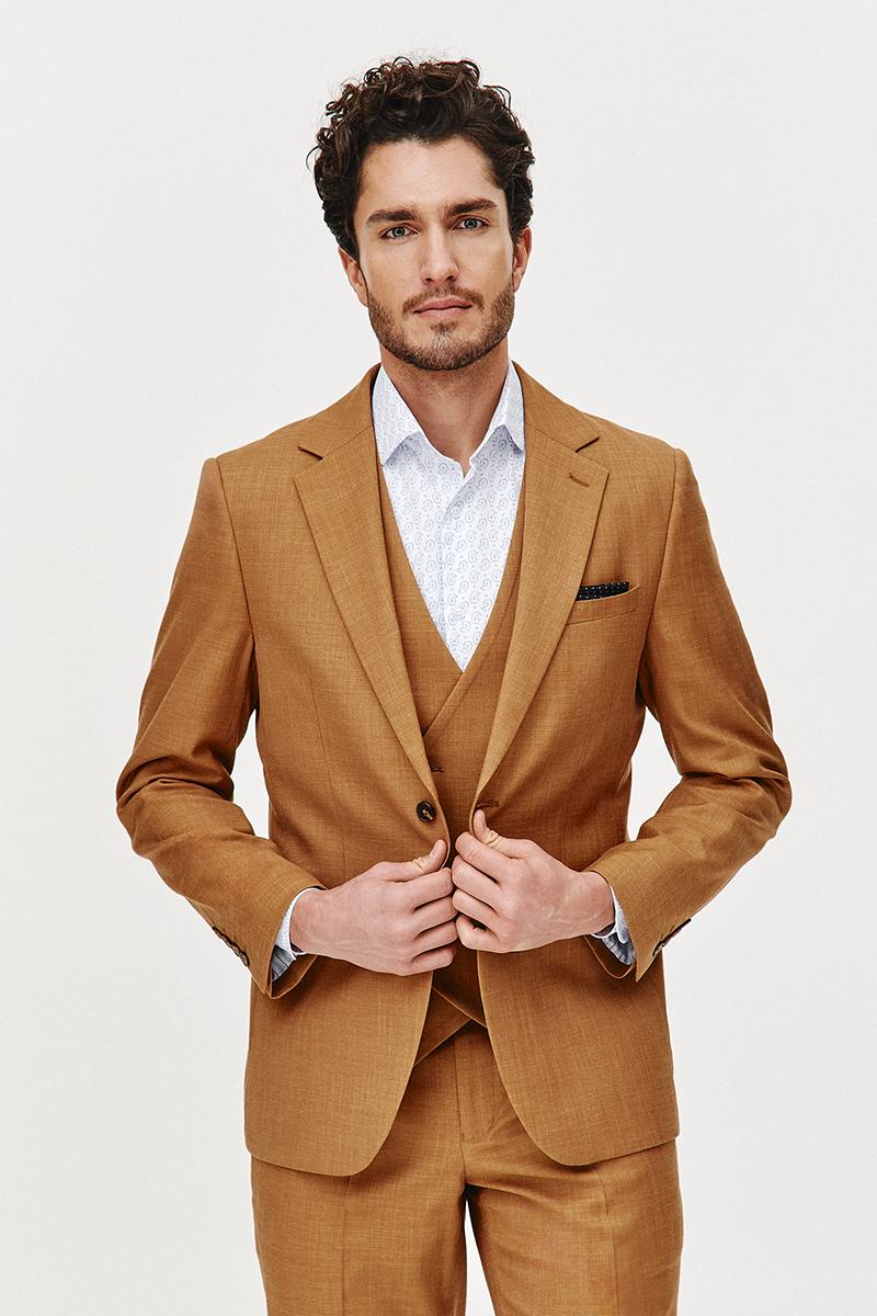 KAMELOWY GARNITUR MĘSKI
