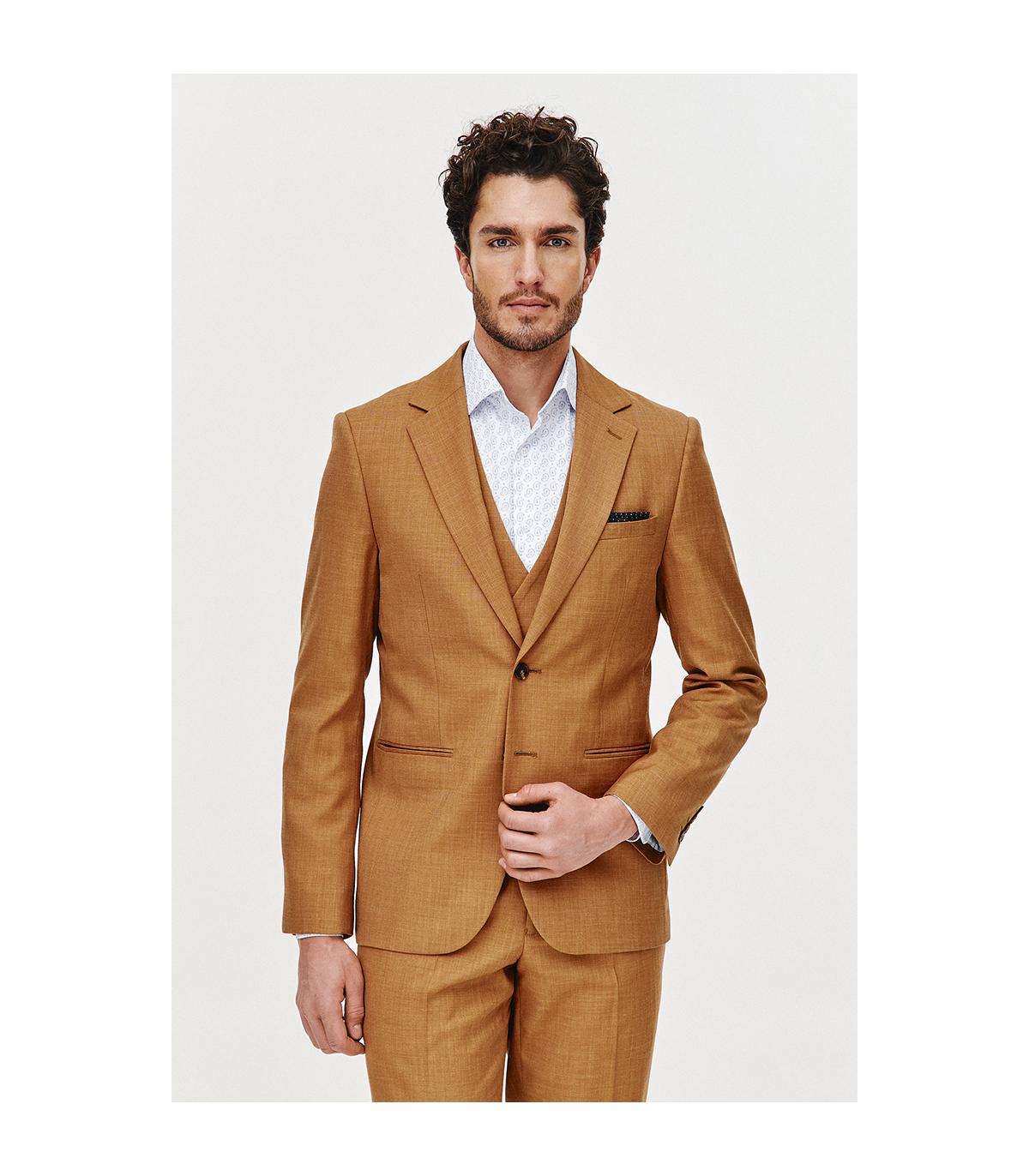 KAMELOWY GARNITUR MĘSKI