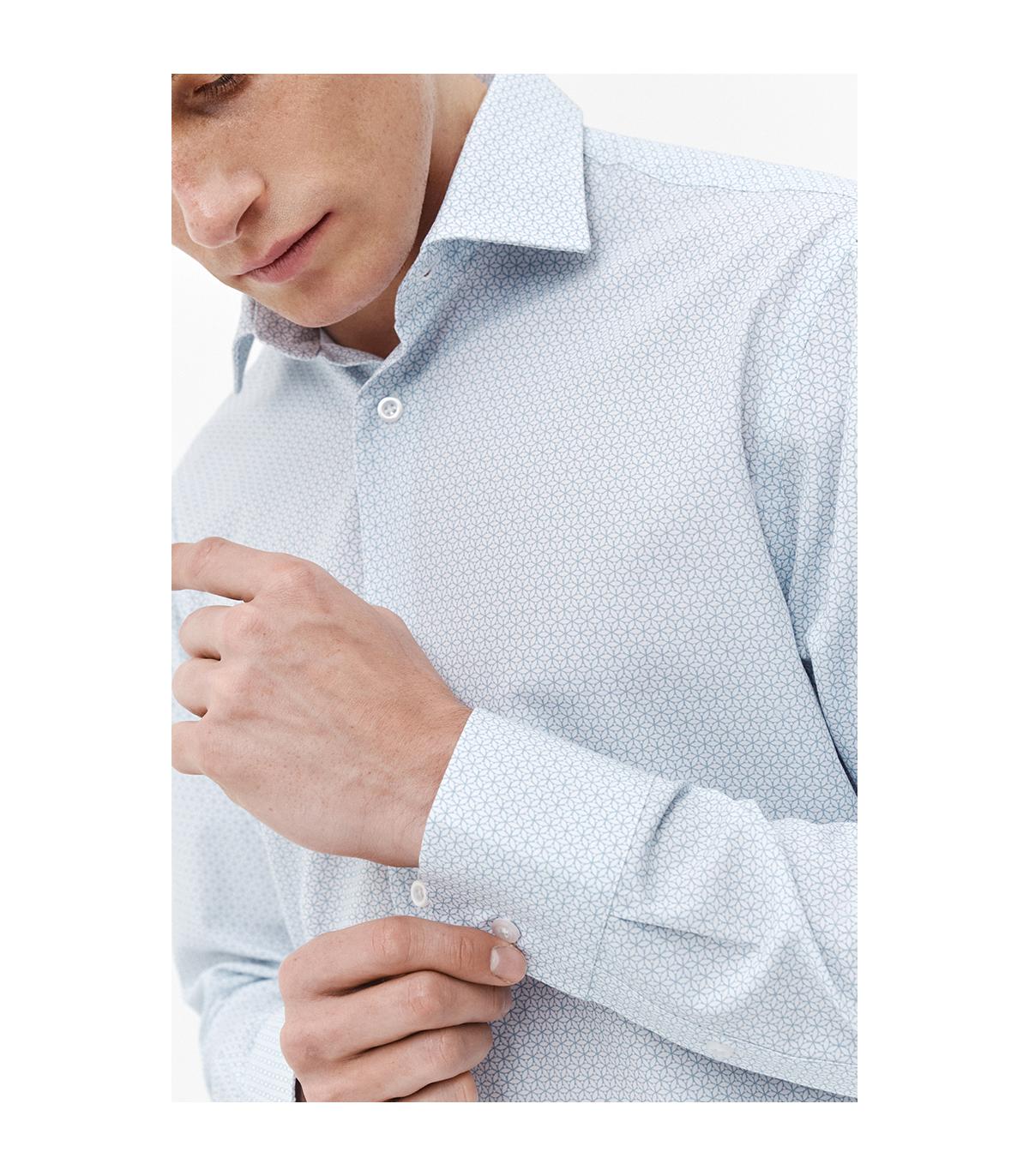 BŁĘKITNO-BIAŁA KOSZULA MĘSKA