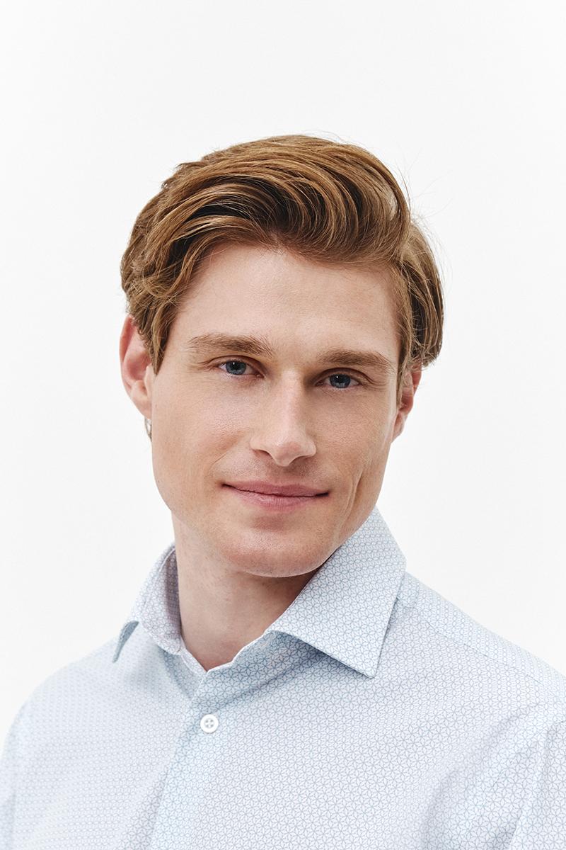 BŁĘKITNO-BIAŁA KOSZULA MĘSKA