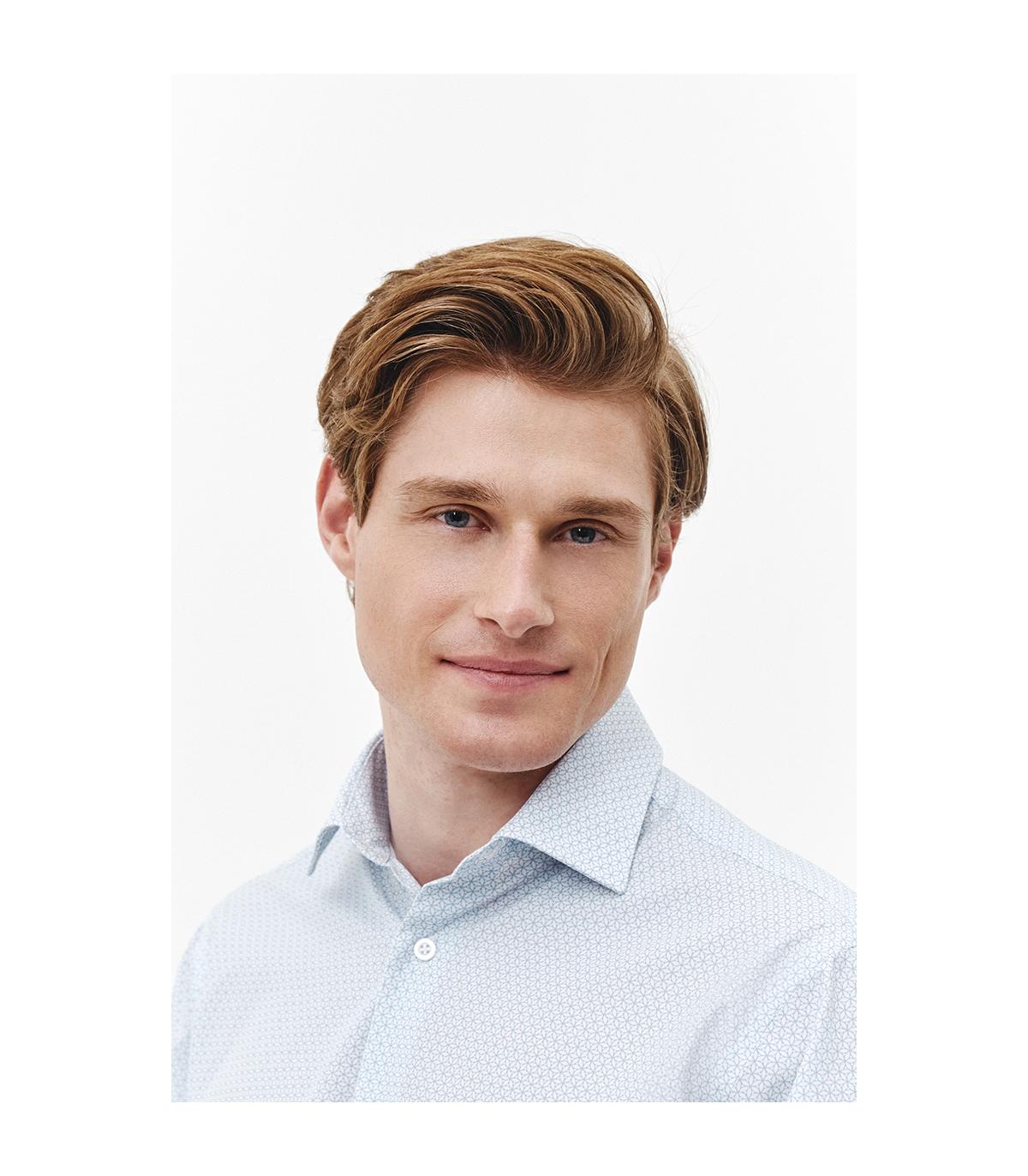 BŁĘKITNO-BIAŁA KOSZULA MĘSKA