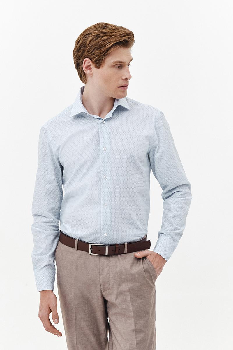 BŁĘKITNO-BIAŁA KOSZULA MĘSKA