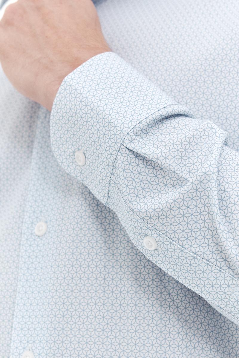 BŁĘKITNO-BIAŁA KOSZULA MĘSKA