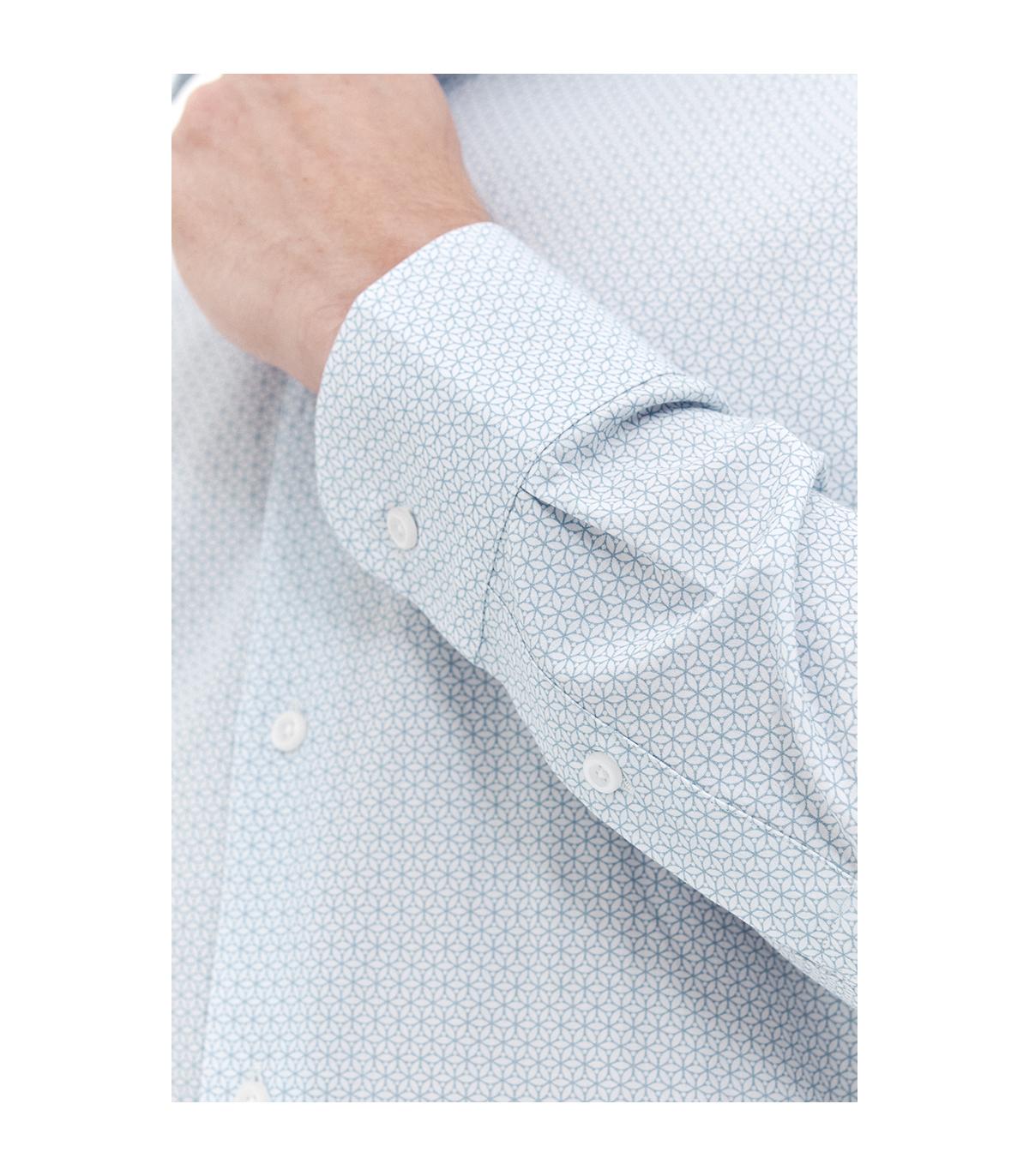 BŁĘKITNO-BIAŁA KOSZULA MĘSKA