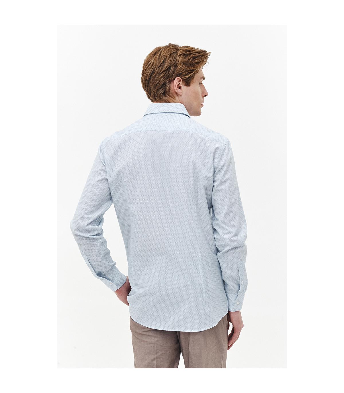 BŁĘKITNO-BIAŁA KOSZULA MĘSKA