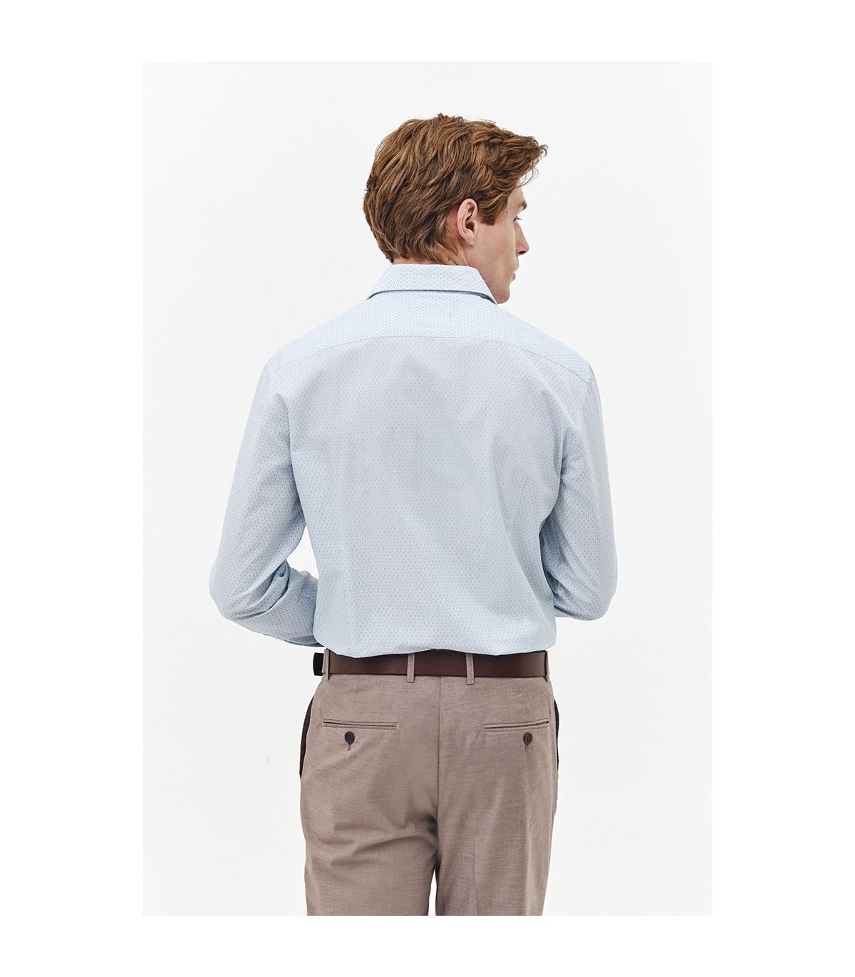 BŁĘKITNO-BIAŁA KOSZULA MĘSKA