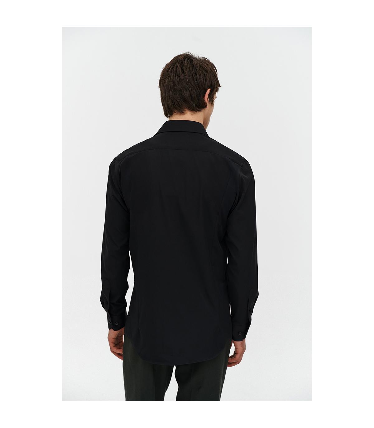 czarna koszula z elastanem