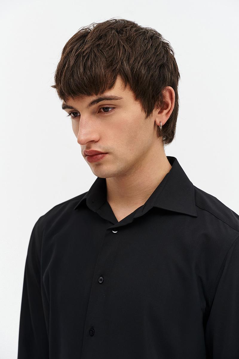 czarna koszula z elastanem