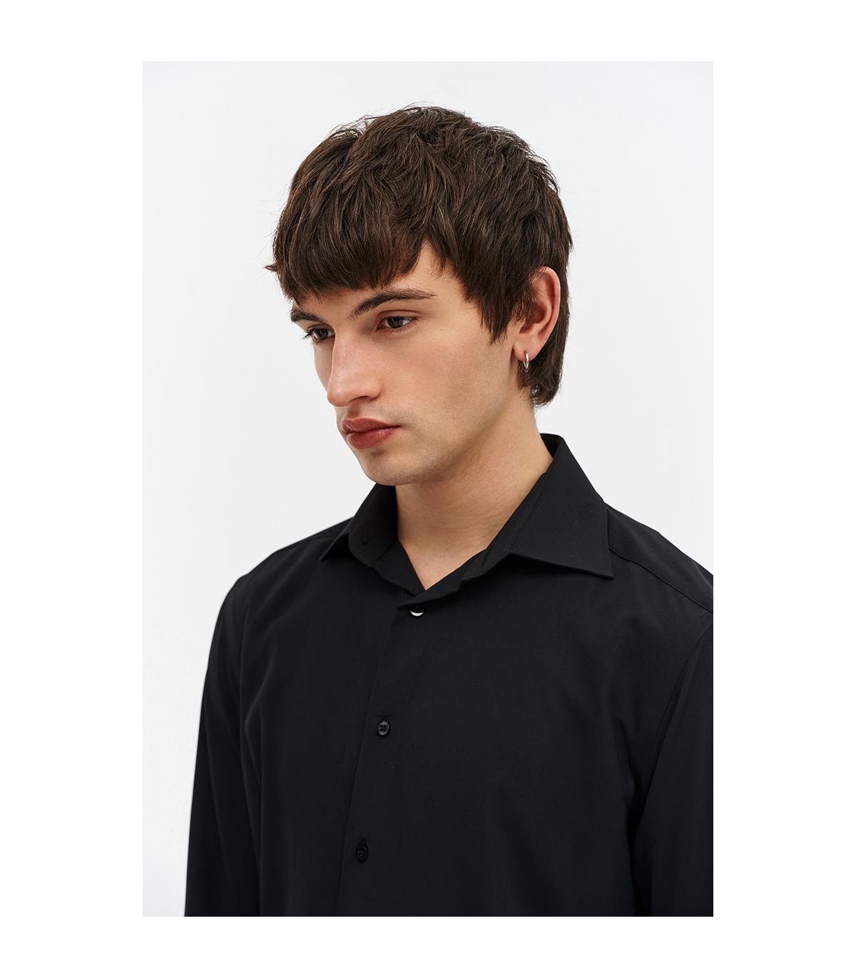 czarna koszula z elastanem