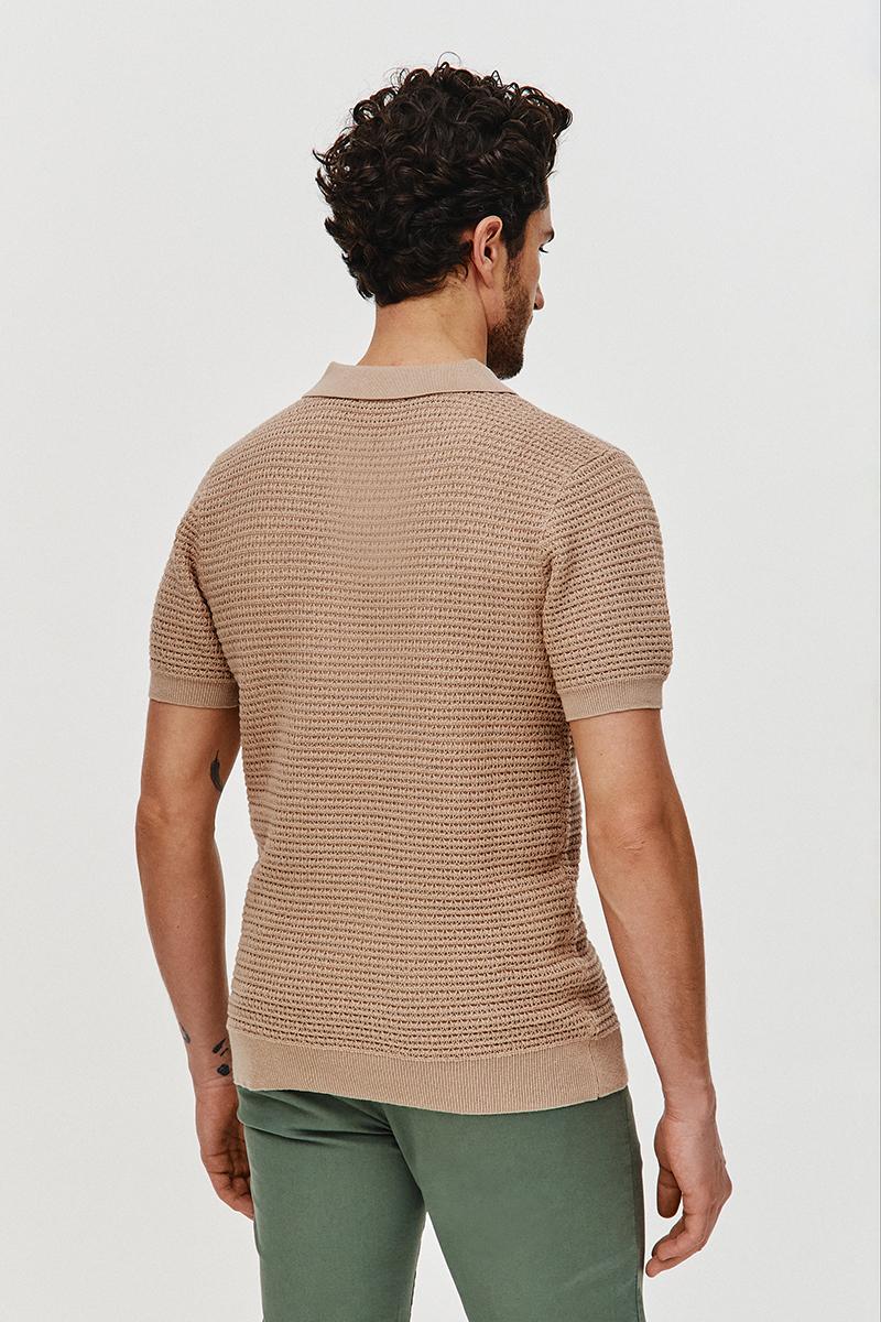 POLO DZIANINOWE DOTO BEŻ