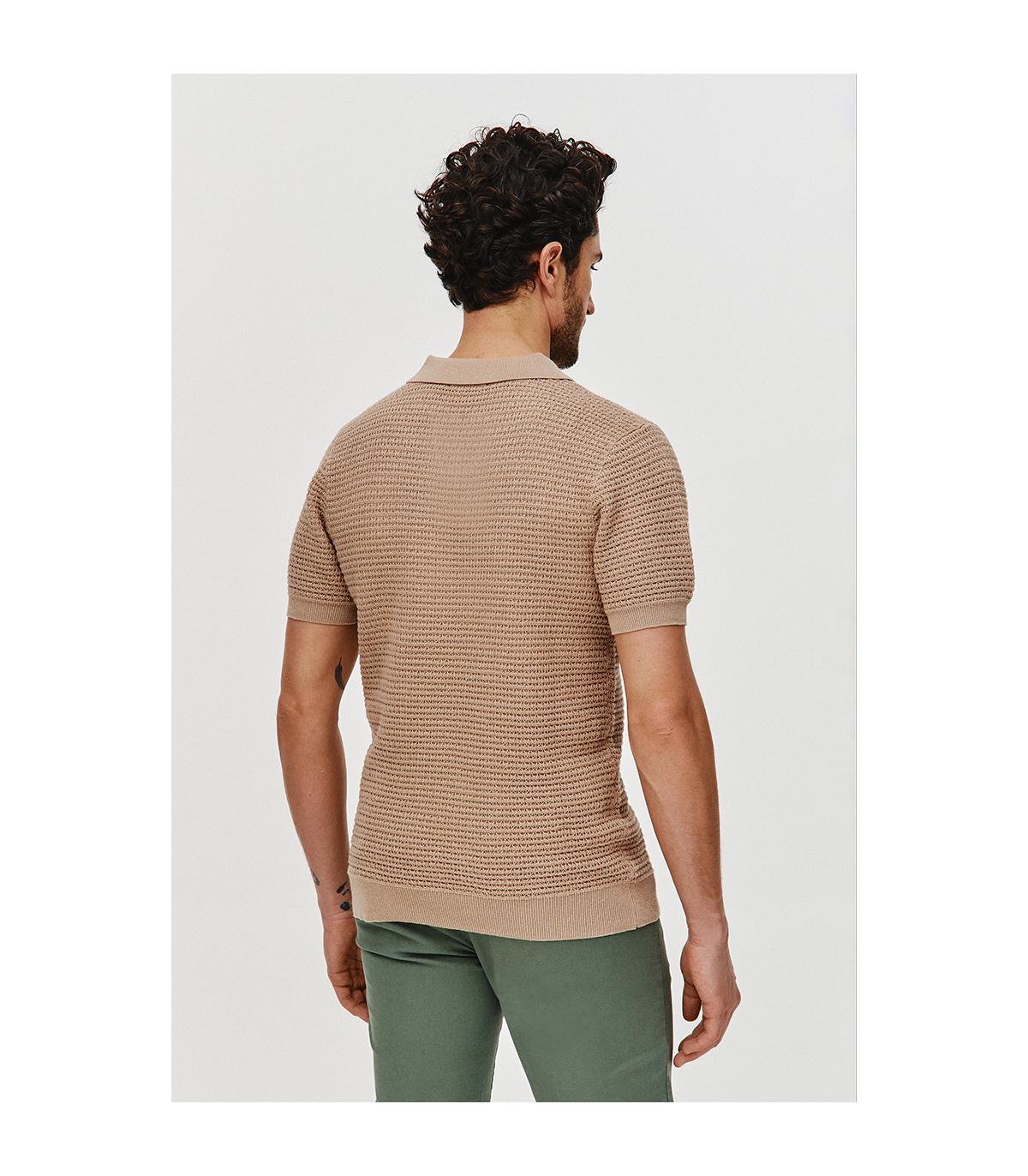 POLO DZIANINOWE DOTO BEŻ