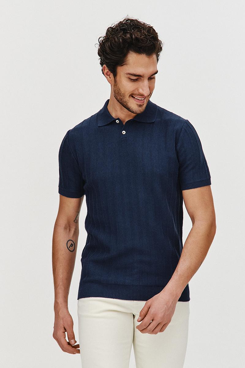 POLO DZIANINOWE STRIS GRANAT