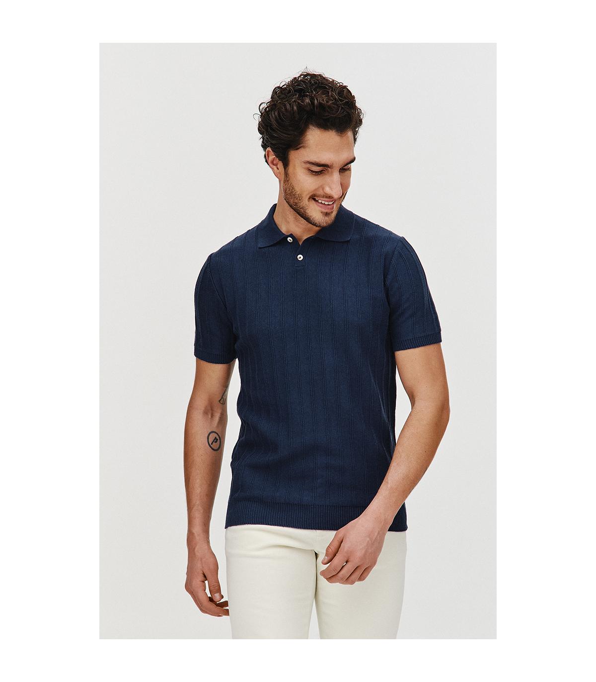 POLO DZIANINOWE STRIS GRANAT