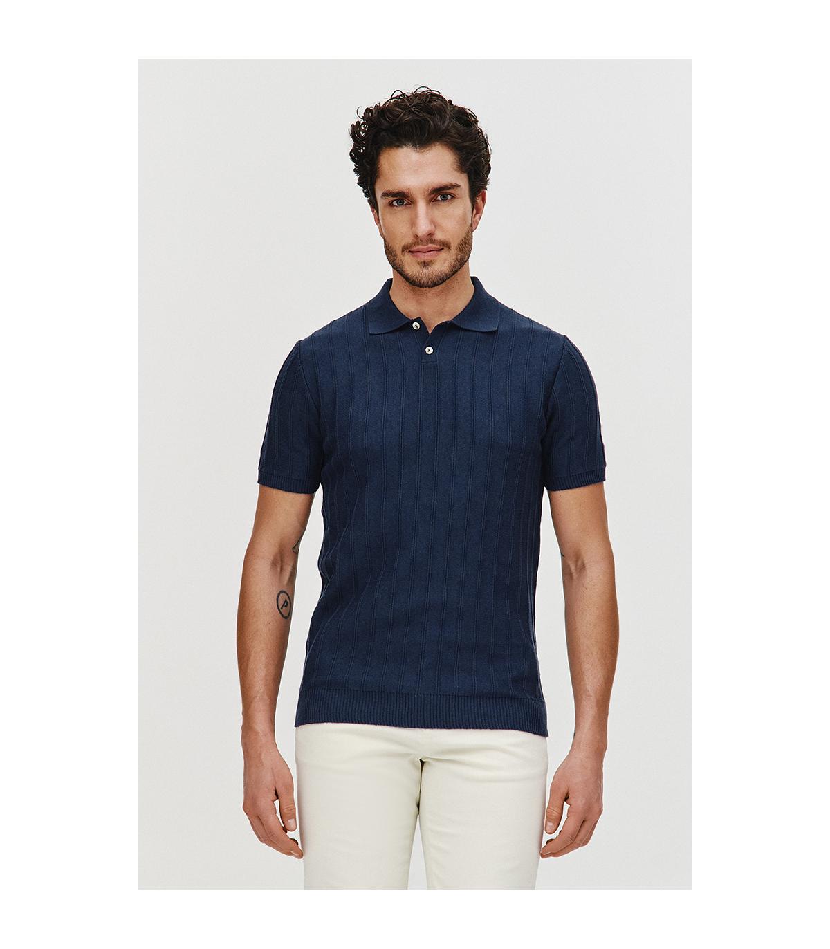 POLO DZIANINOWE STRIS GRANAT