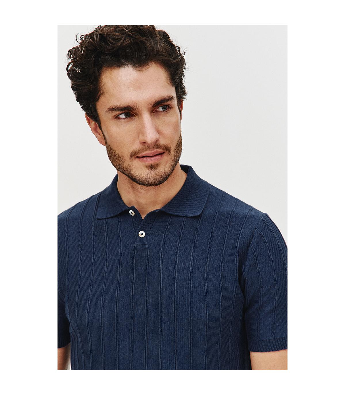 POLO DZIANINOWE STRIS GRANAT