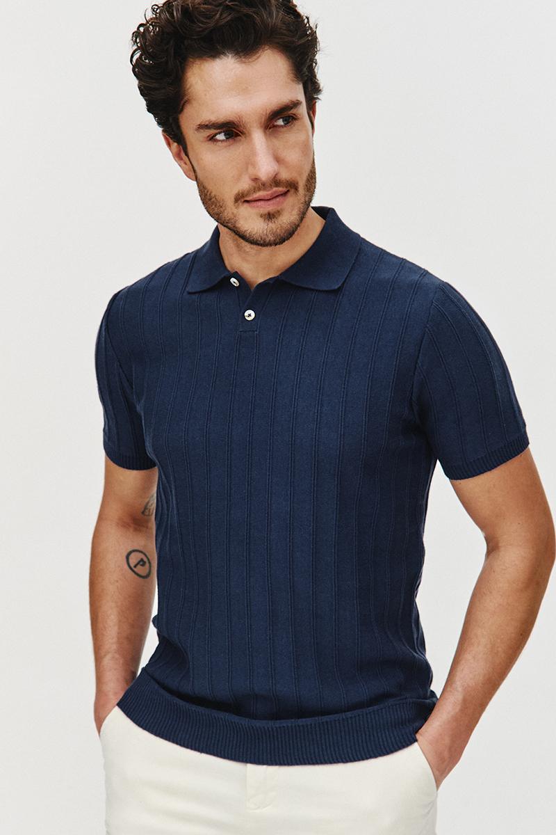 POLO DZIANINOWE STRIS GRANAT