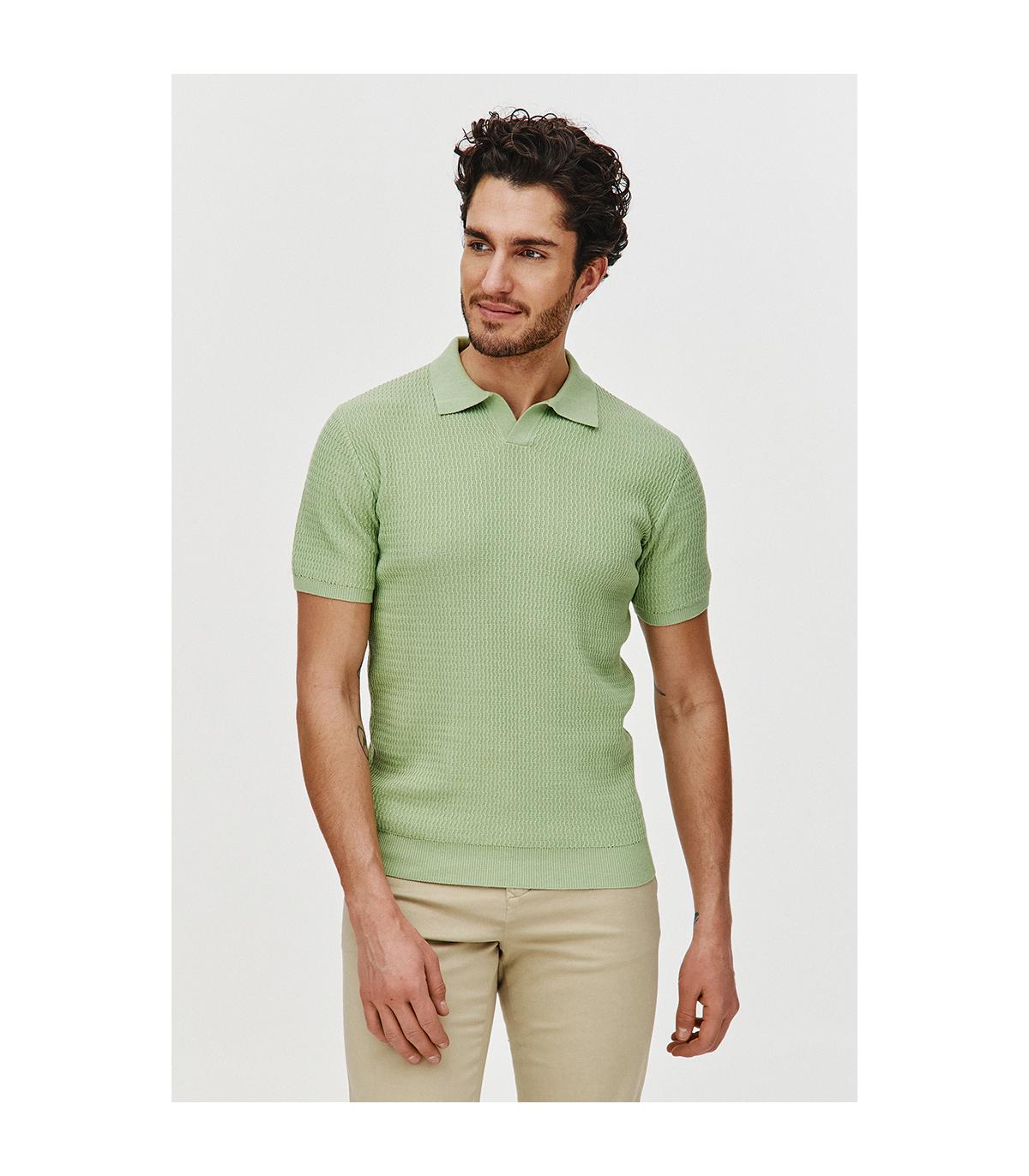 POLO DZIANINOWE WESO ZIELONE