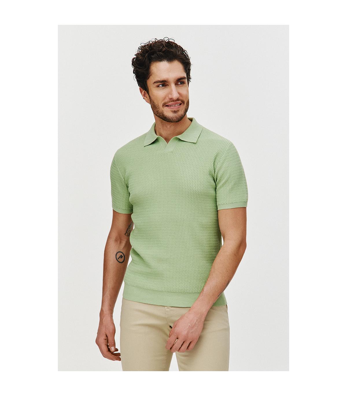 POLO DZIANINOWE WESO ZIELONE