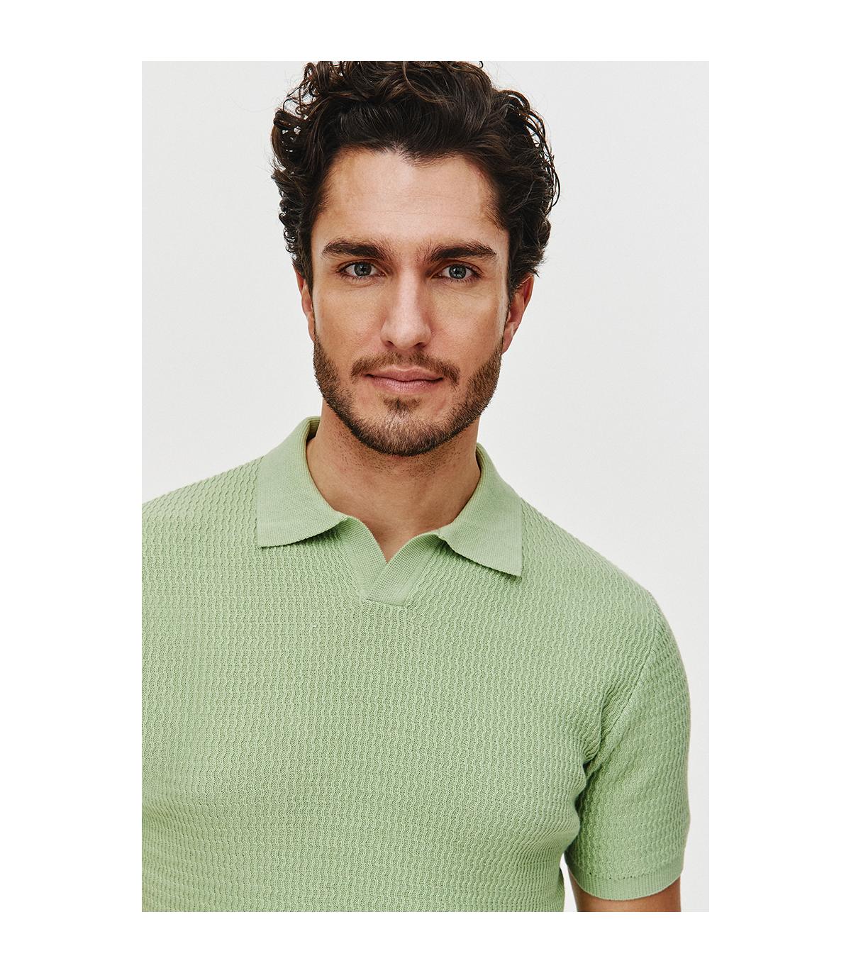 POLO DZIANINOWE WESO ZIELONE