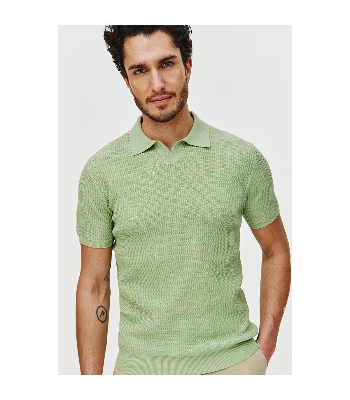 POLO DZIANINOWE WESO ZIELONE