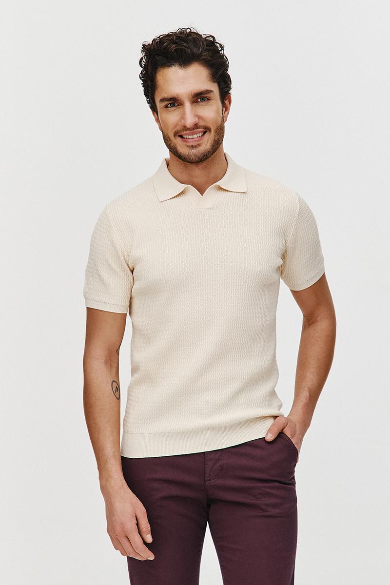 POLO DZIANINOWE WESO JASNY ŻÓŁTY