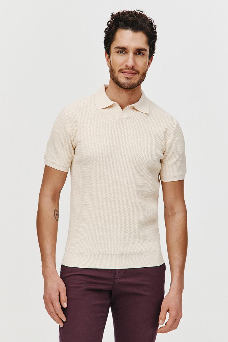 POLO DZIANINOWE WESO JASNY ŻÓŁTY