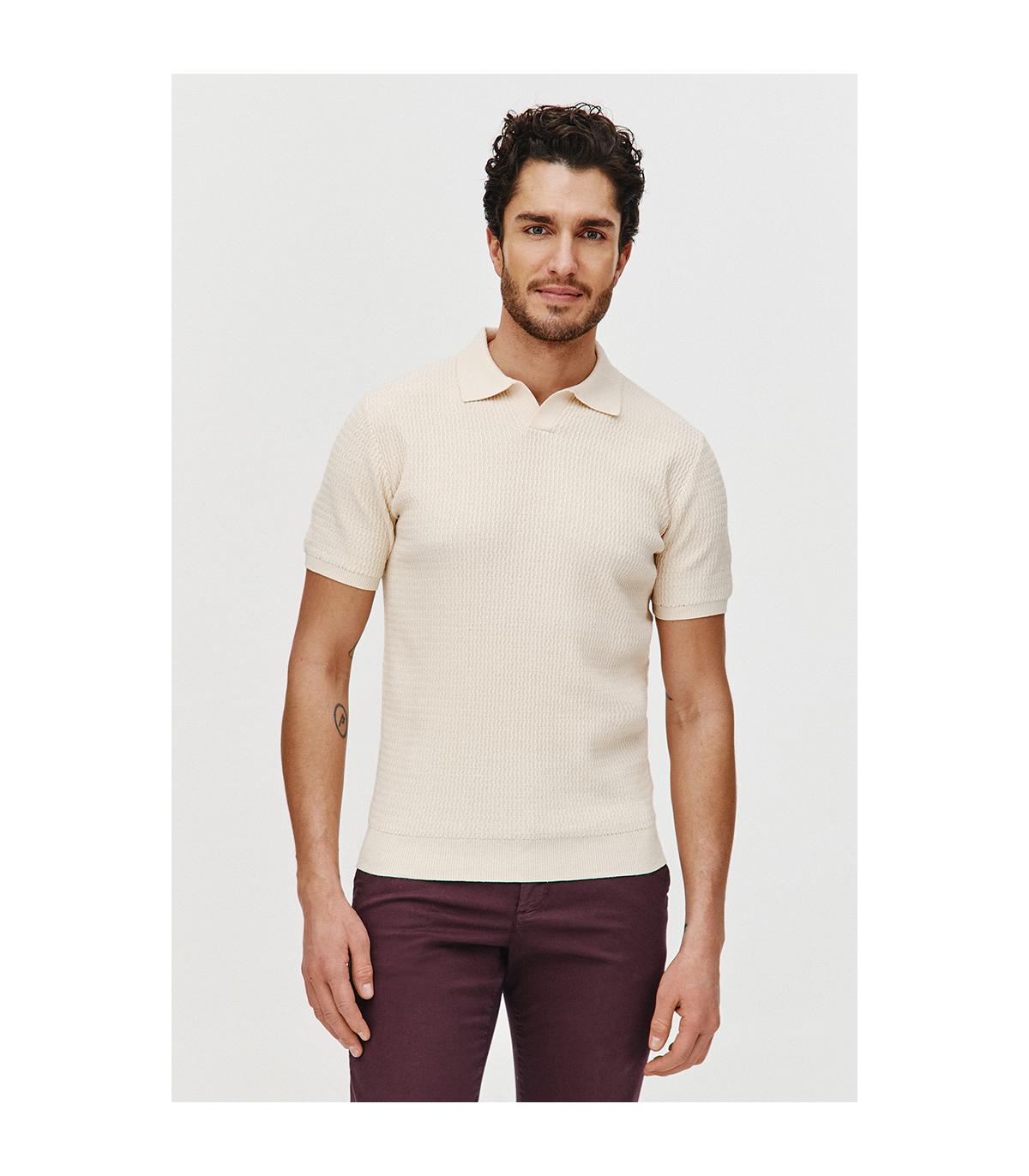 POLO DZIANINOWE WESO JASNY ŻÓŁTY