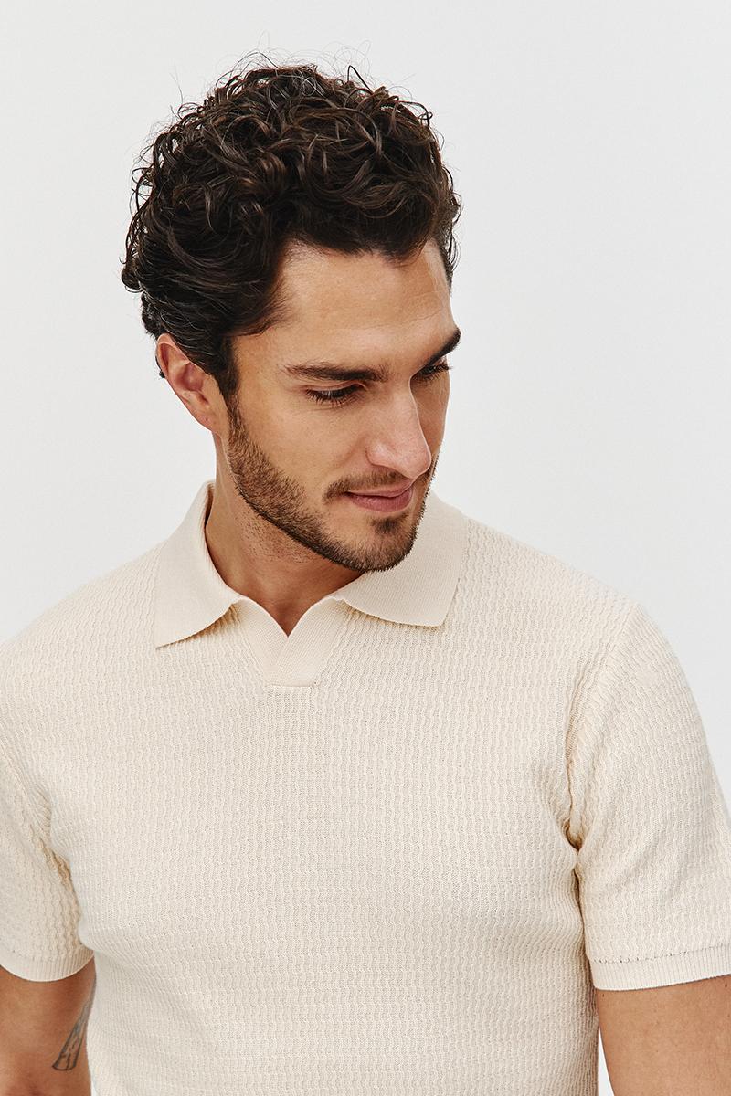 POLO DZIANINOWE WESO JASNY ŻÓŁTY