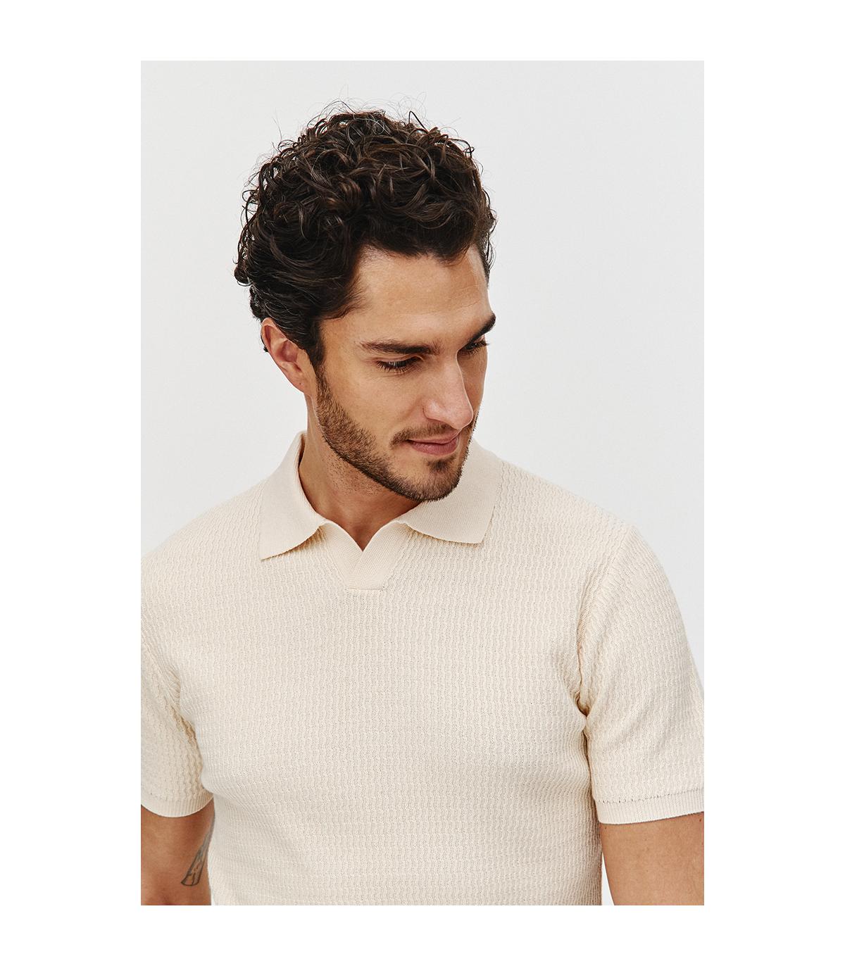 POLO DZIANINOWE WESO JASNY ŻÓŁTY