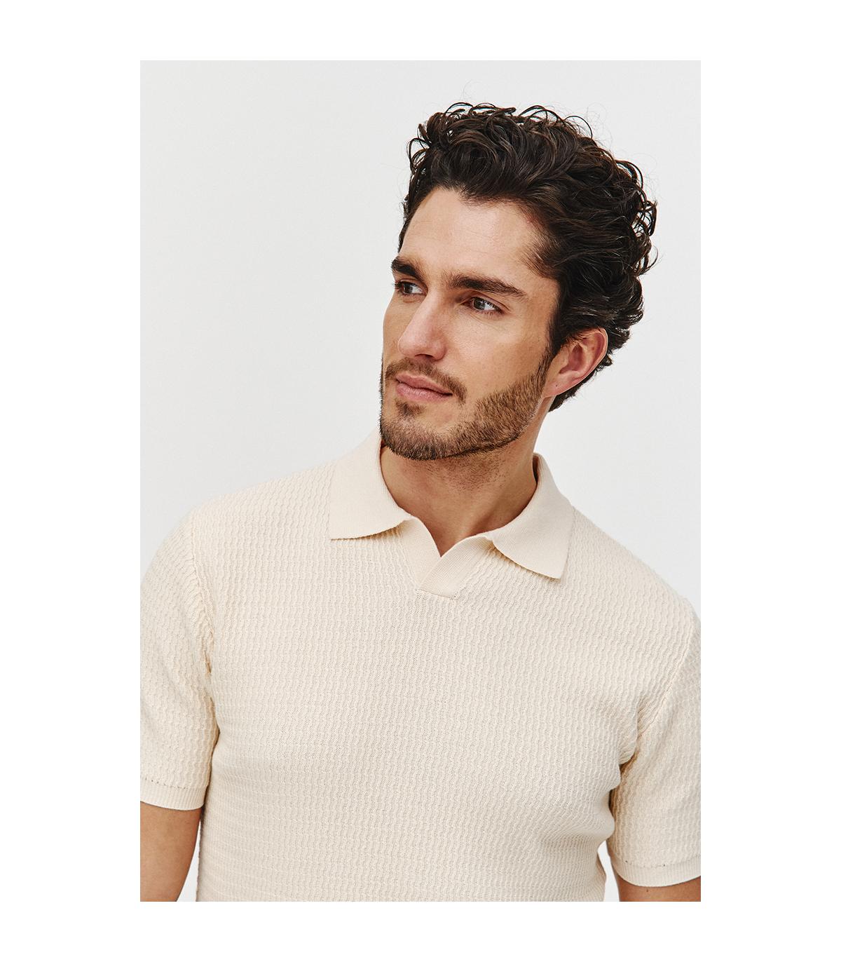 POLO DZIANINOWE WESO JASNY ŻÓŁTY