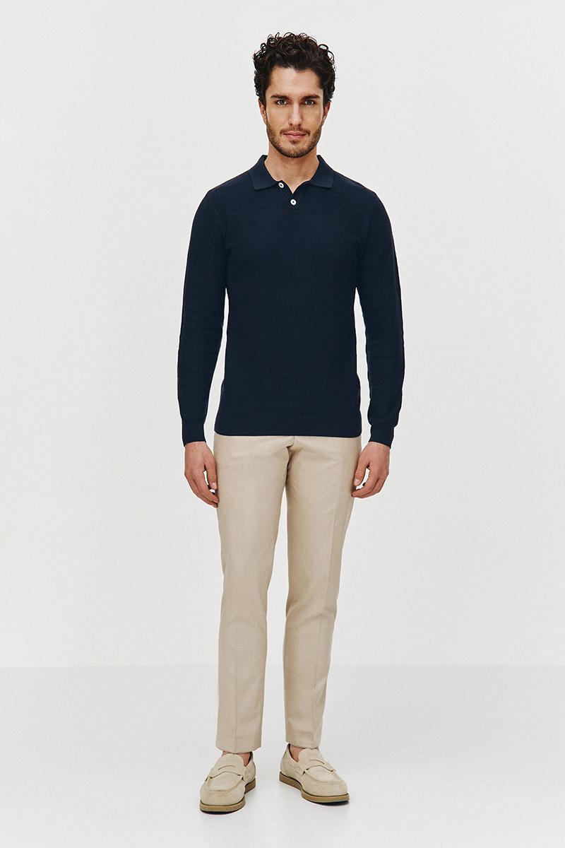 SWETER POLO LORS GRANATOWY