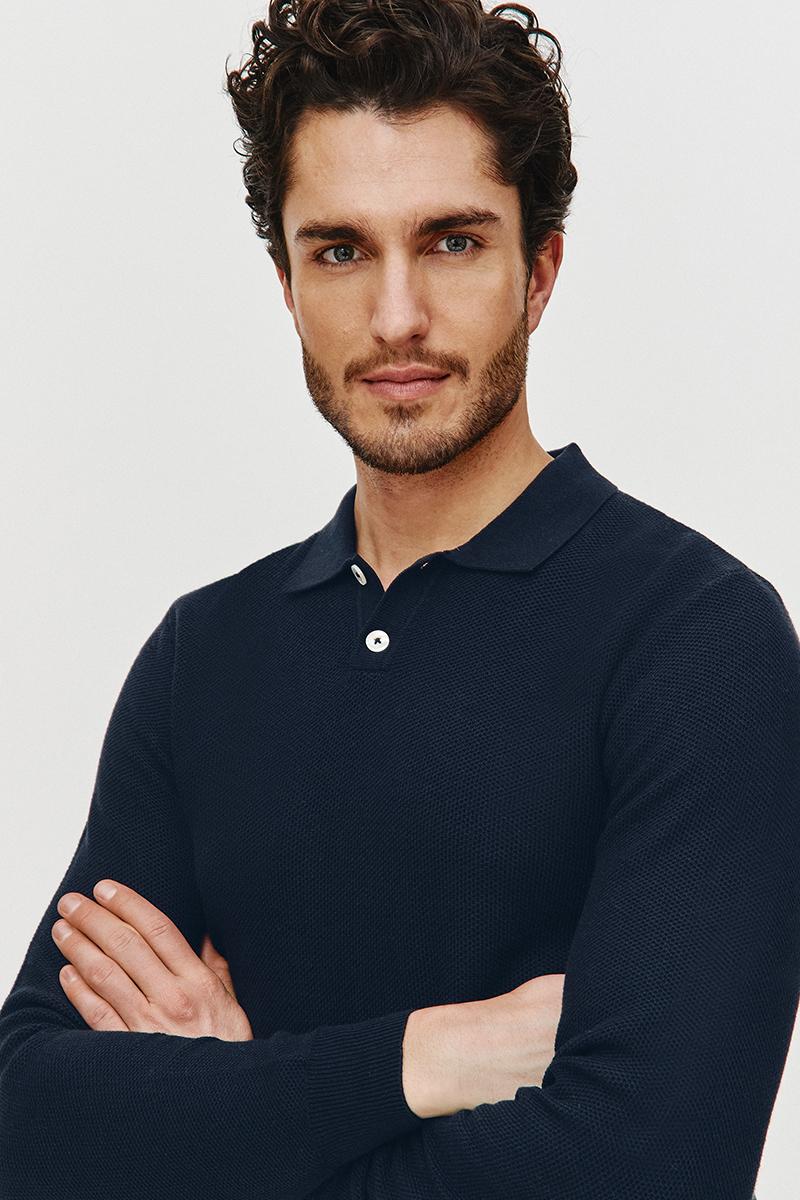 SWETER POLO LORS GRANATOWY