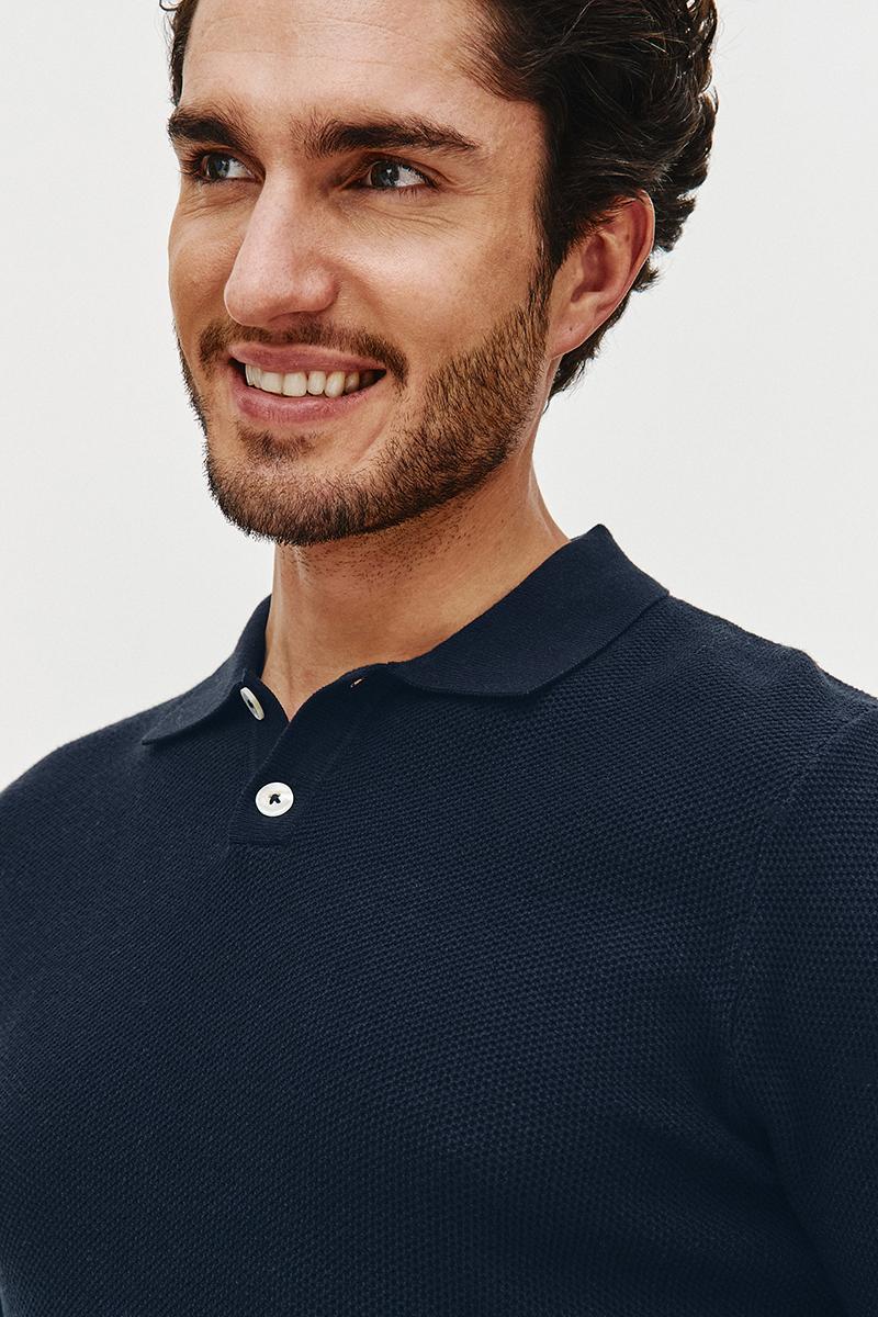 SWETER POLO LORS GRANATOWY