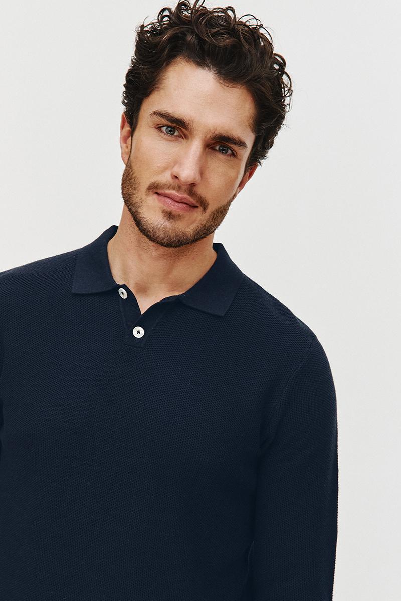 SWETER POLO LORS GRANATOWY