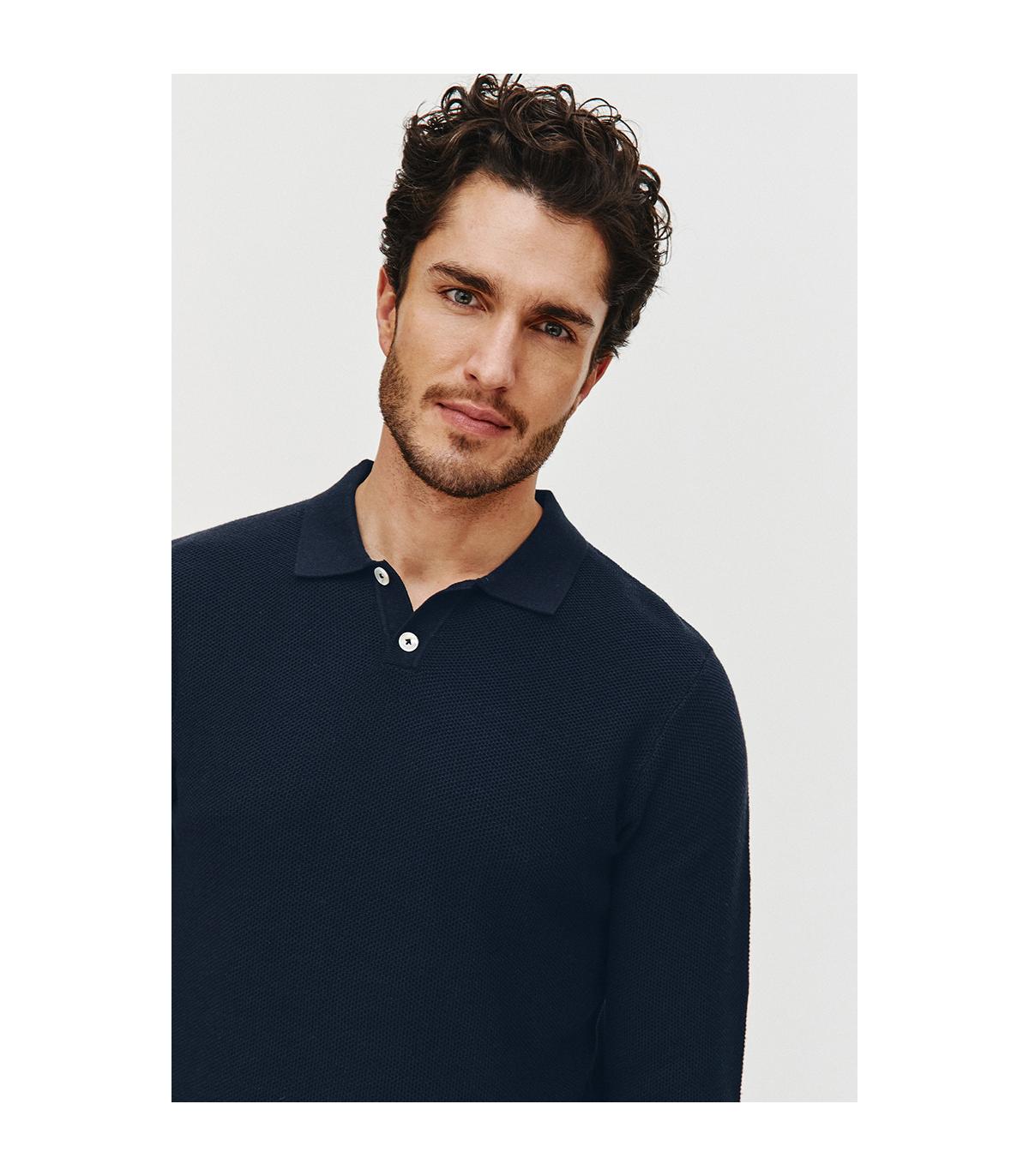 SWETER POLO LORS GRANATOWY