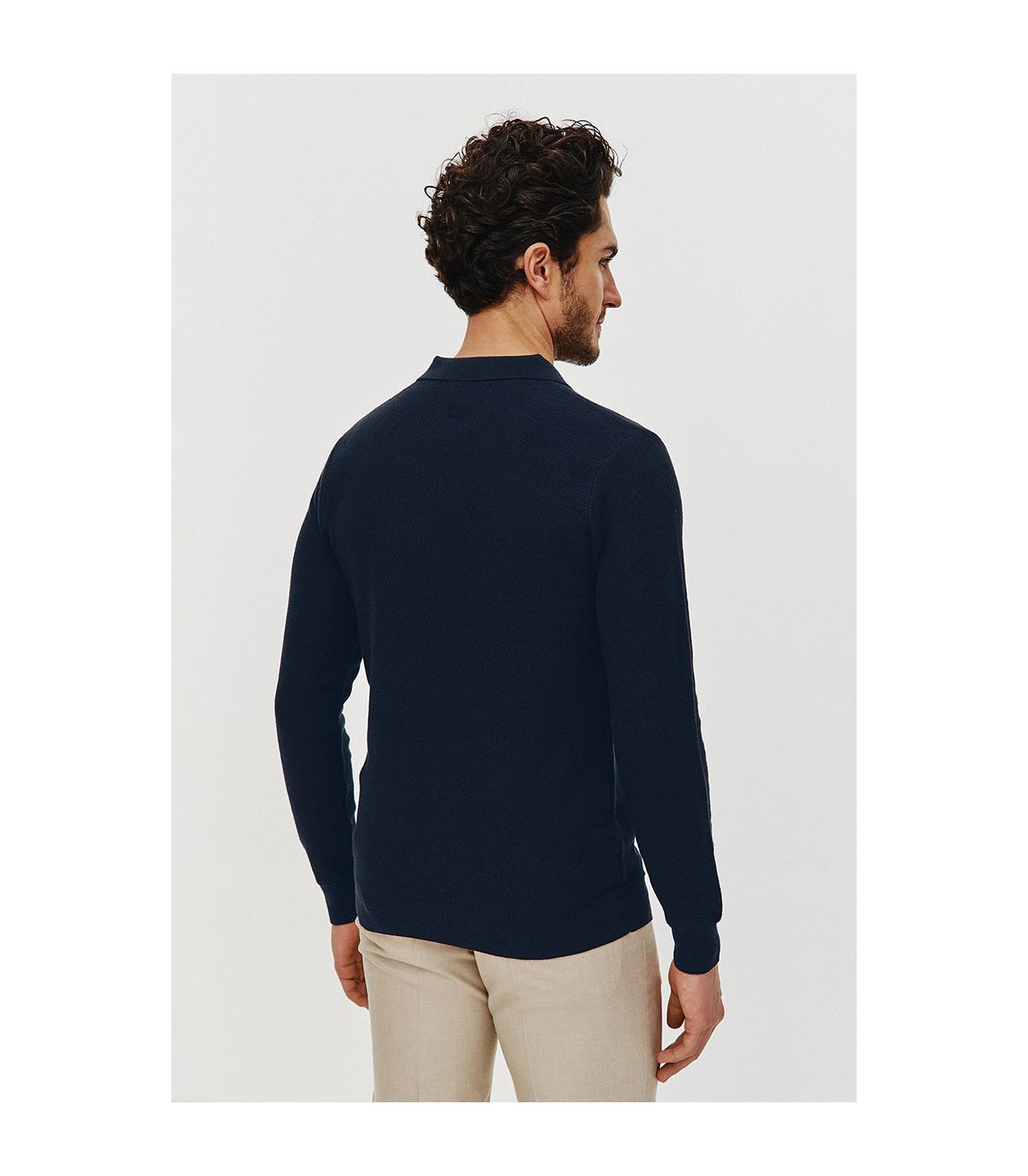 SWETER POLO LORS GRANATOWY