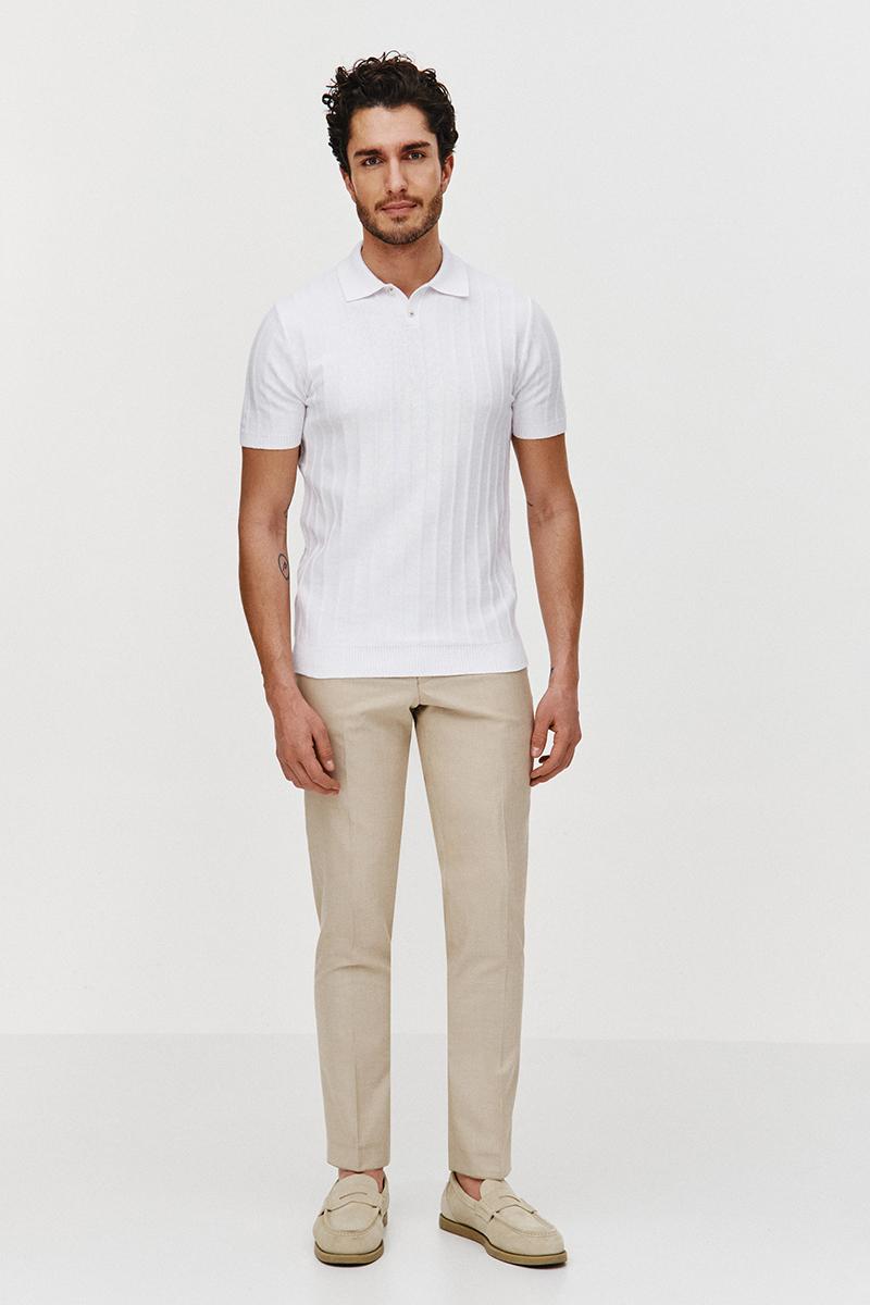 POLO DZIANINOWE STRIS BIAŁE